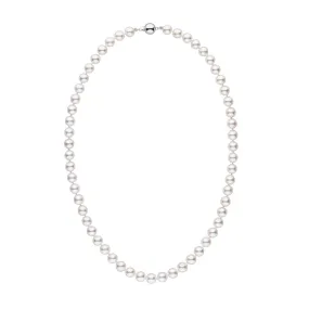 7.0-7.5 mm White Akoya 18 inch AAA Pearl Necklace