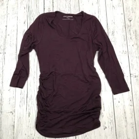 A Pea In The Pod Dark Purple Maternity Shirt - Ladies M