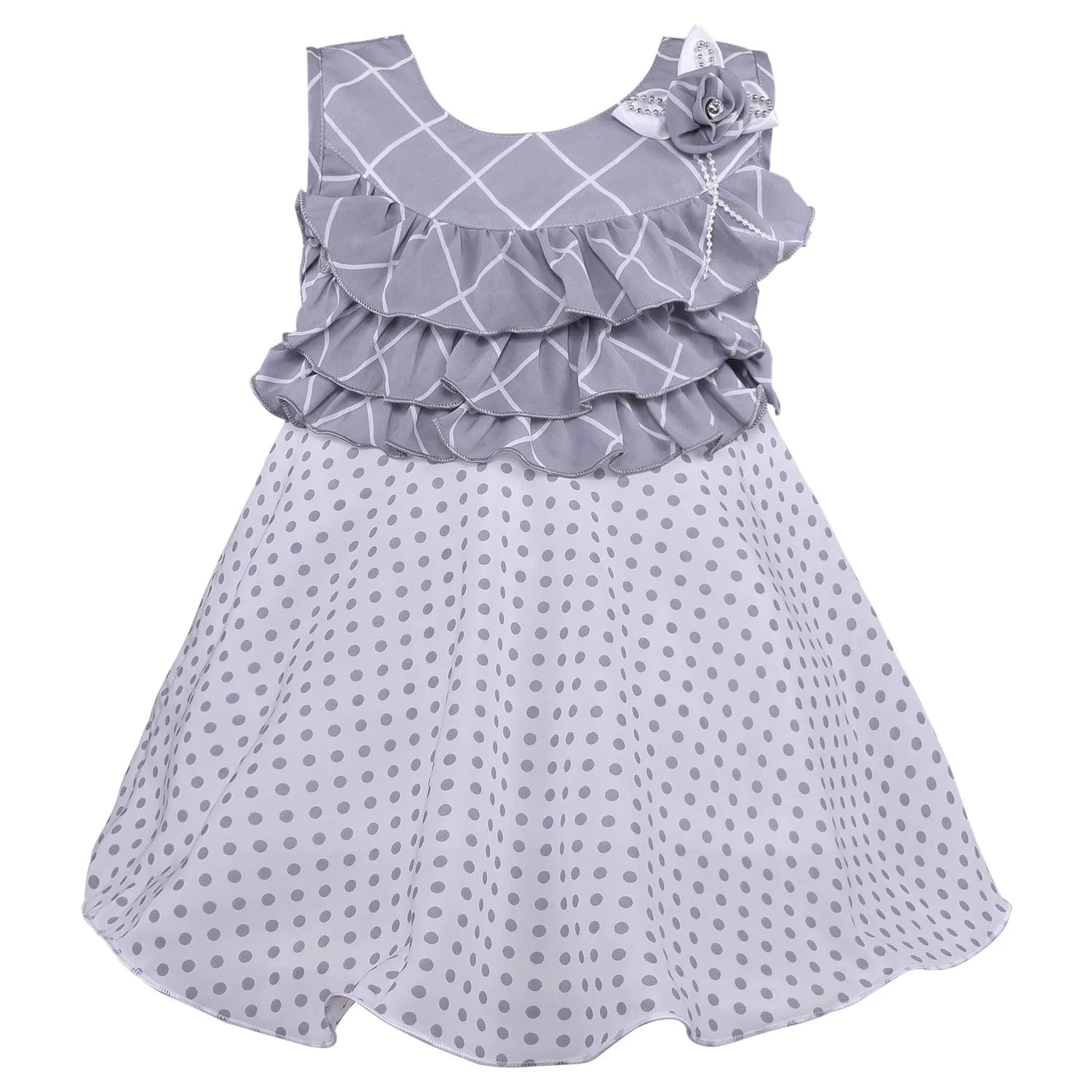 Baby Girls Dress Frock-fe2813gry all