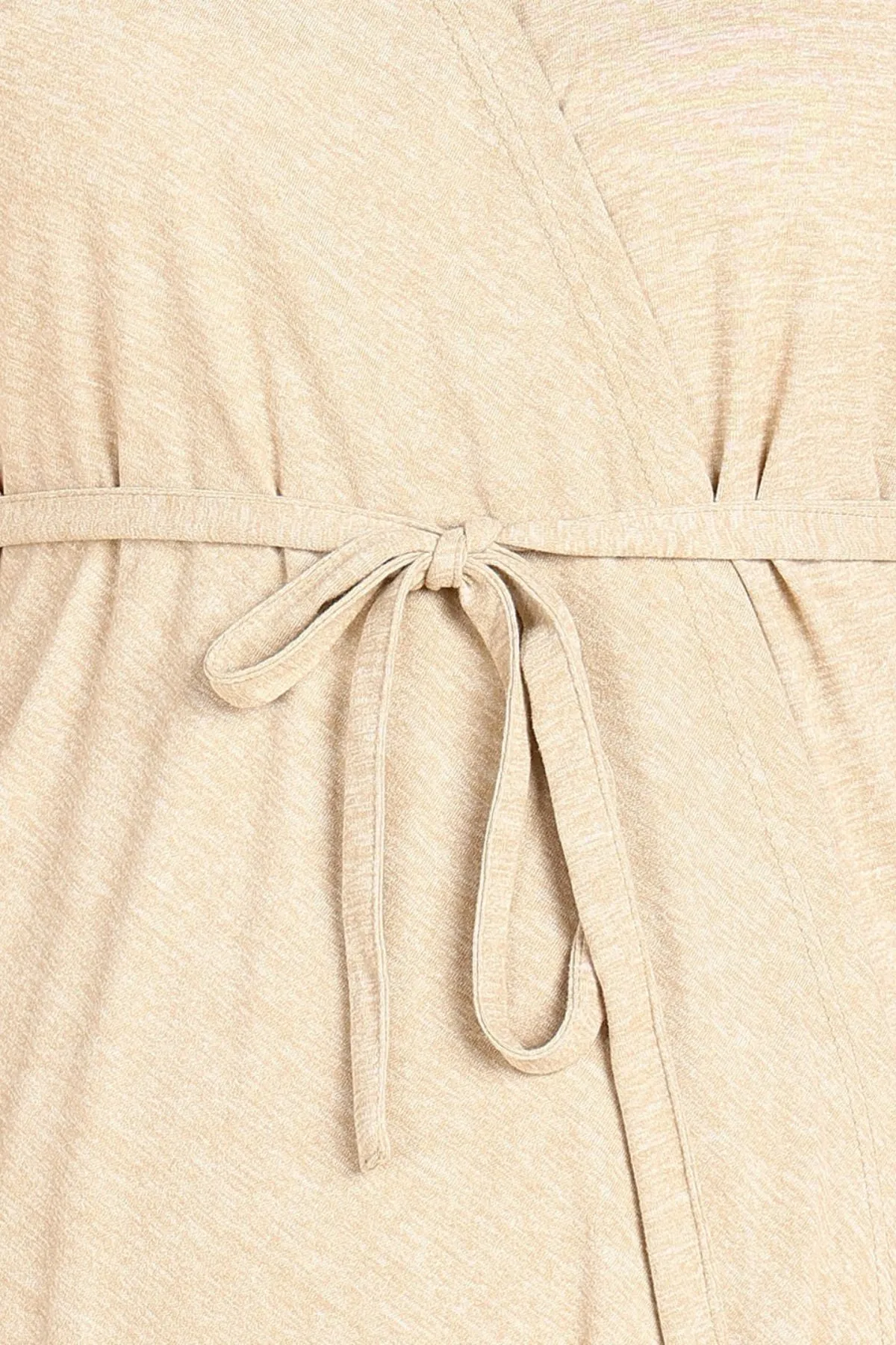 Beige Full Coverage Easy-Feeding Maternity Duster