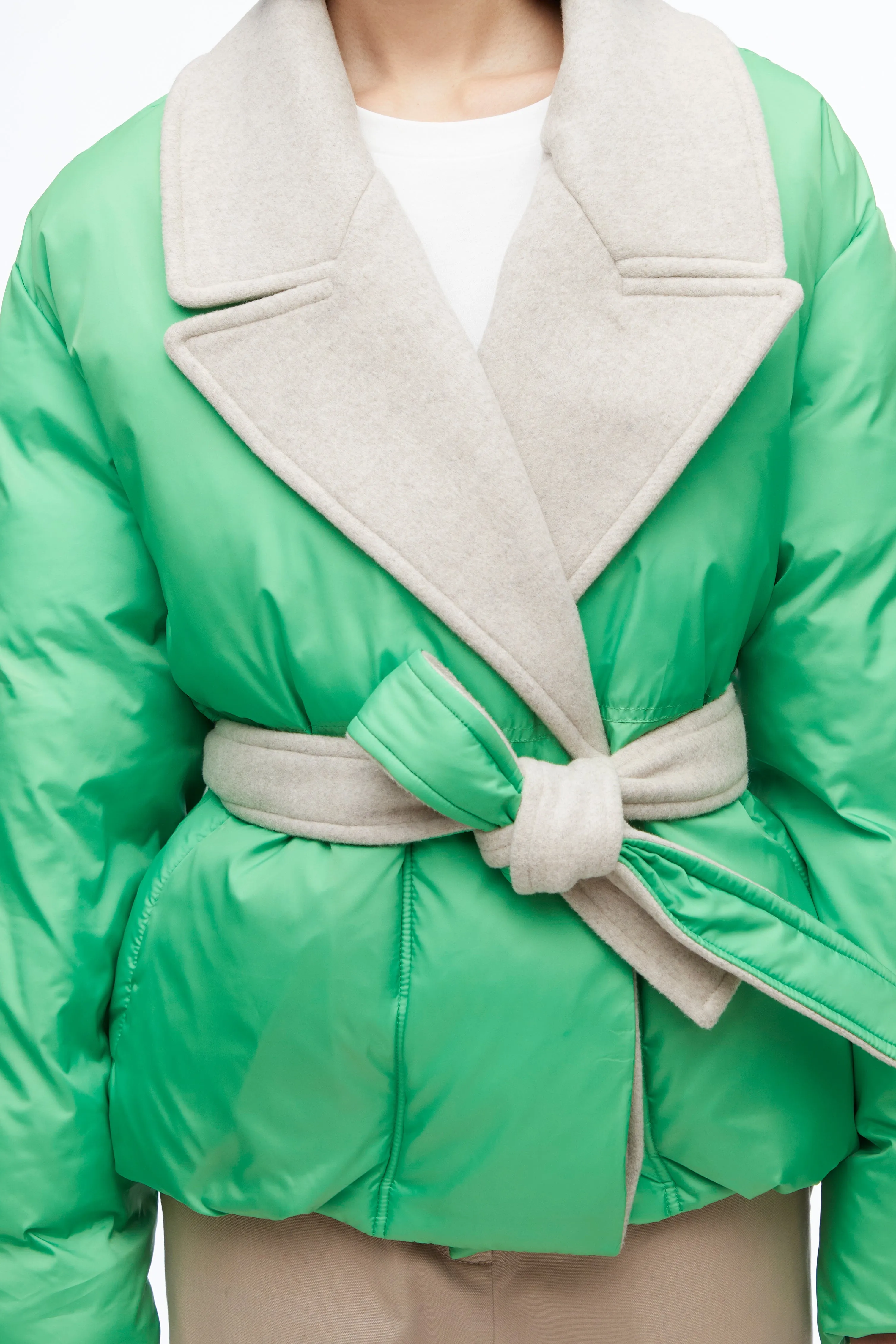 Belted Puffer Pea Coat