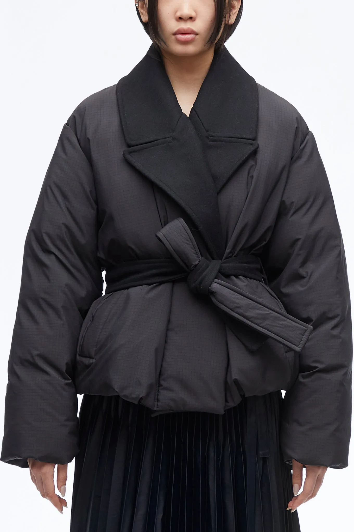 Belted Puffer Pea Coat