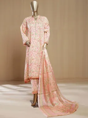 Bin Saeed "Khalidars" Lawn Frock Suit - Light Pink