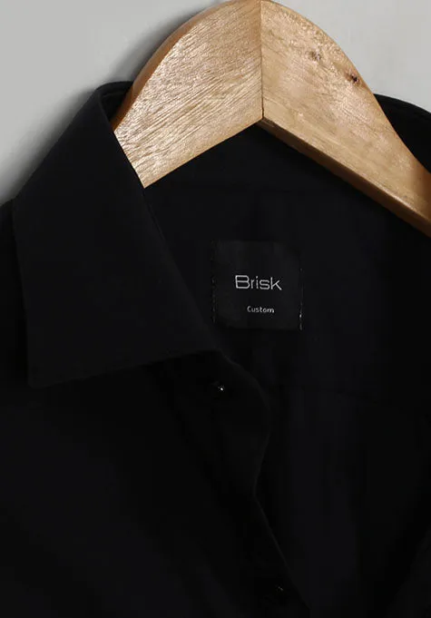 BLACK STRETCH SHIRT