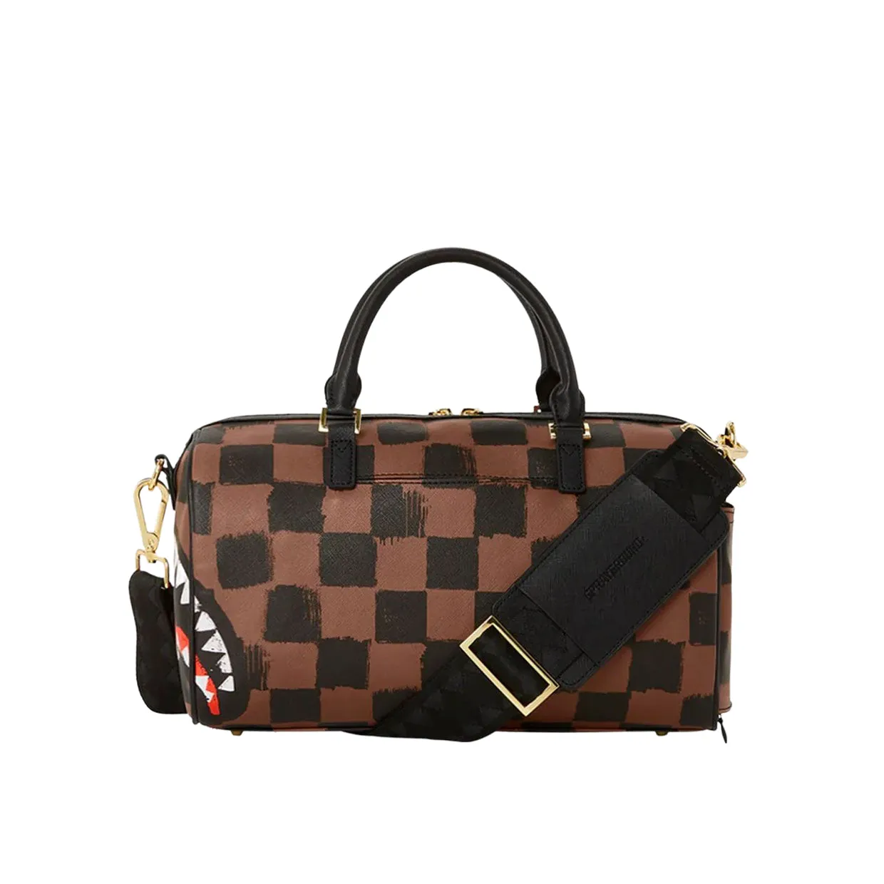 Borsa Sprayground Sharks In Paris Painted Mini Duffle Marrone Multicolor