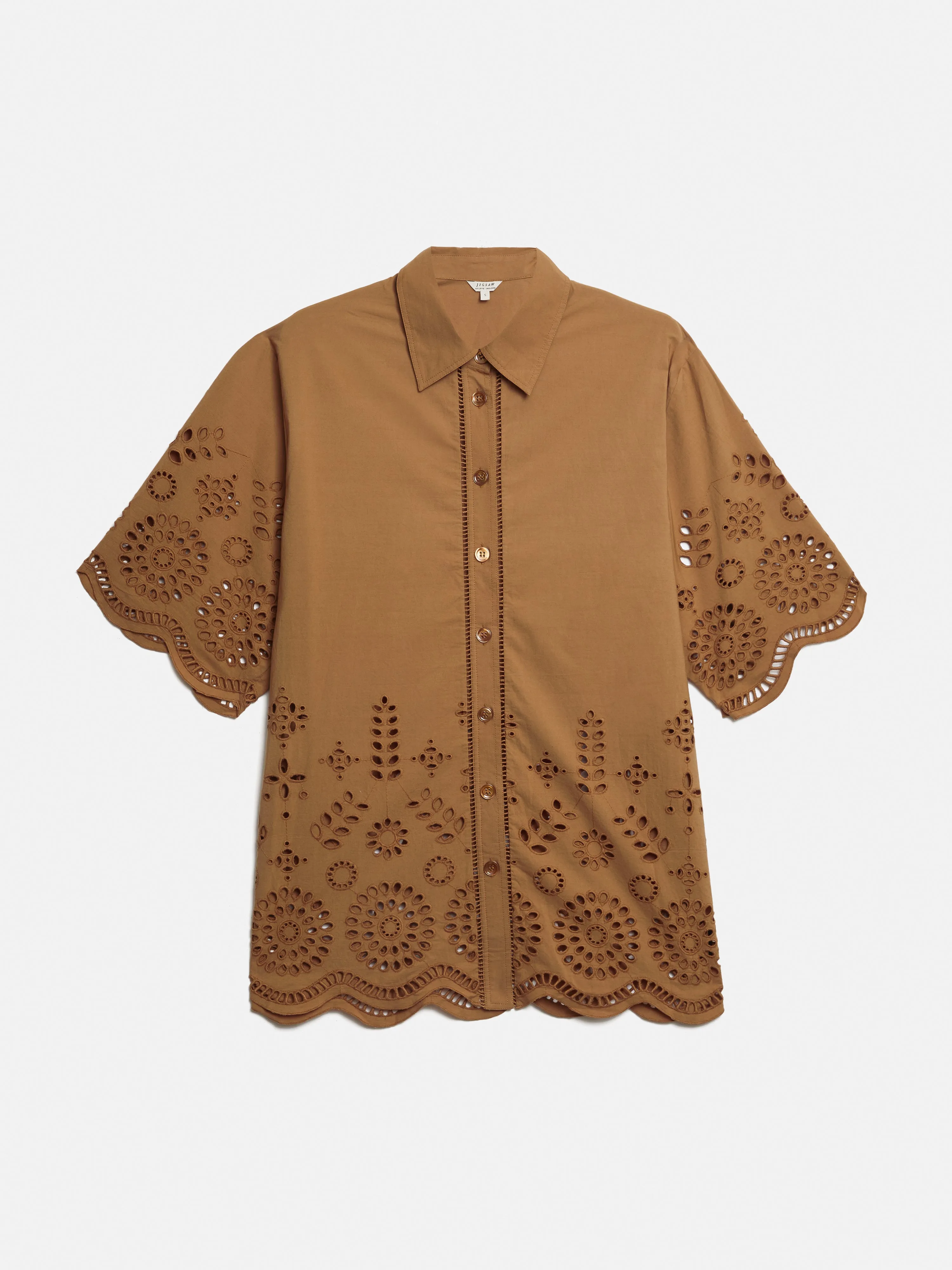 Broderie Shirt | Camel