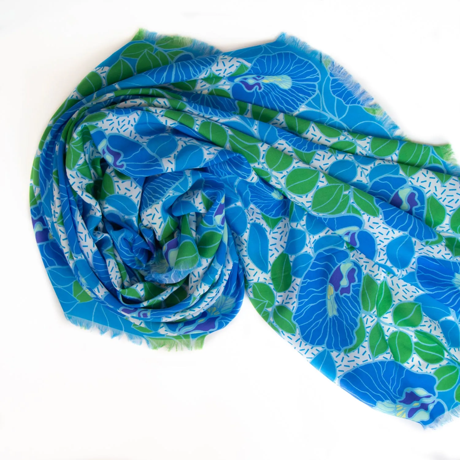 Butterfly Pea Flower Maxi Scarf