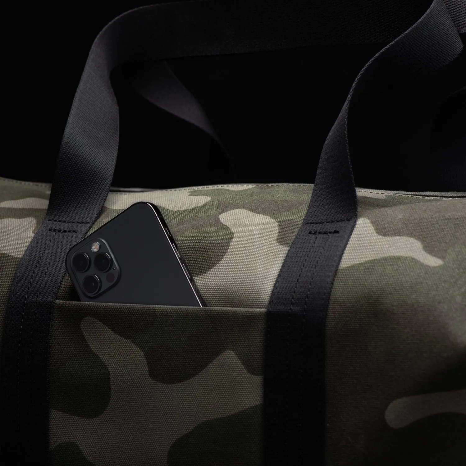 Camo Waxed Canvas Duffle