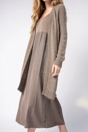 Cashmere Duster Cardigan in Brownish