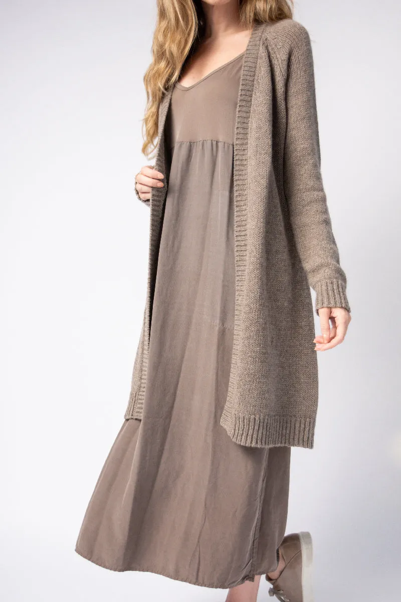 Cashmere Duster Cardigan in Brownish