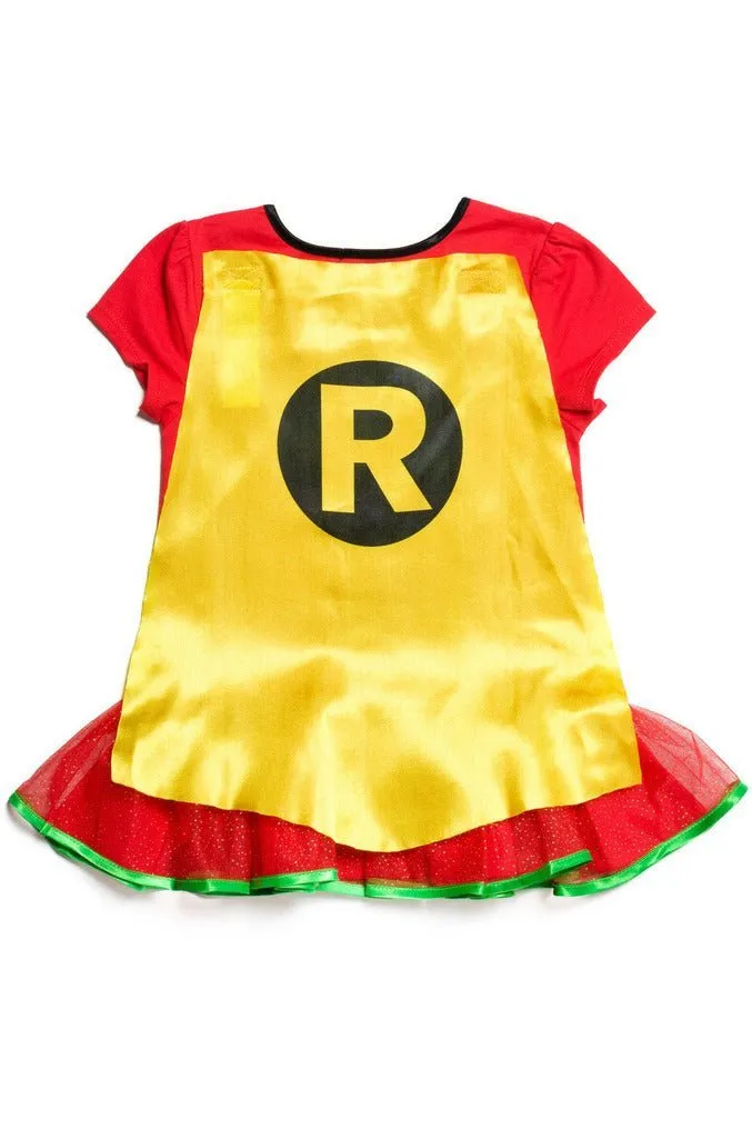 DC Comics Robin Short Sleeve T-Shirt & Leggings & Cape