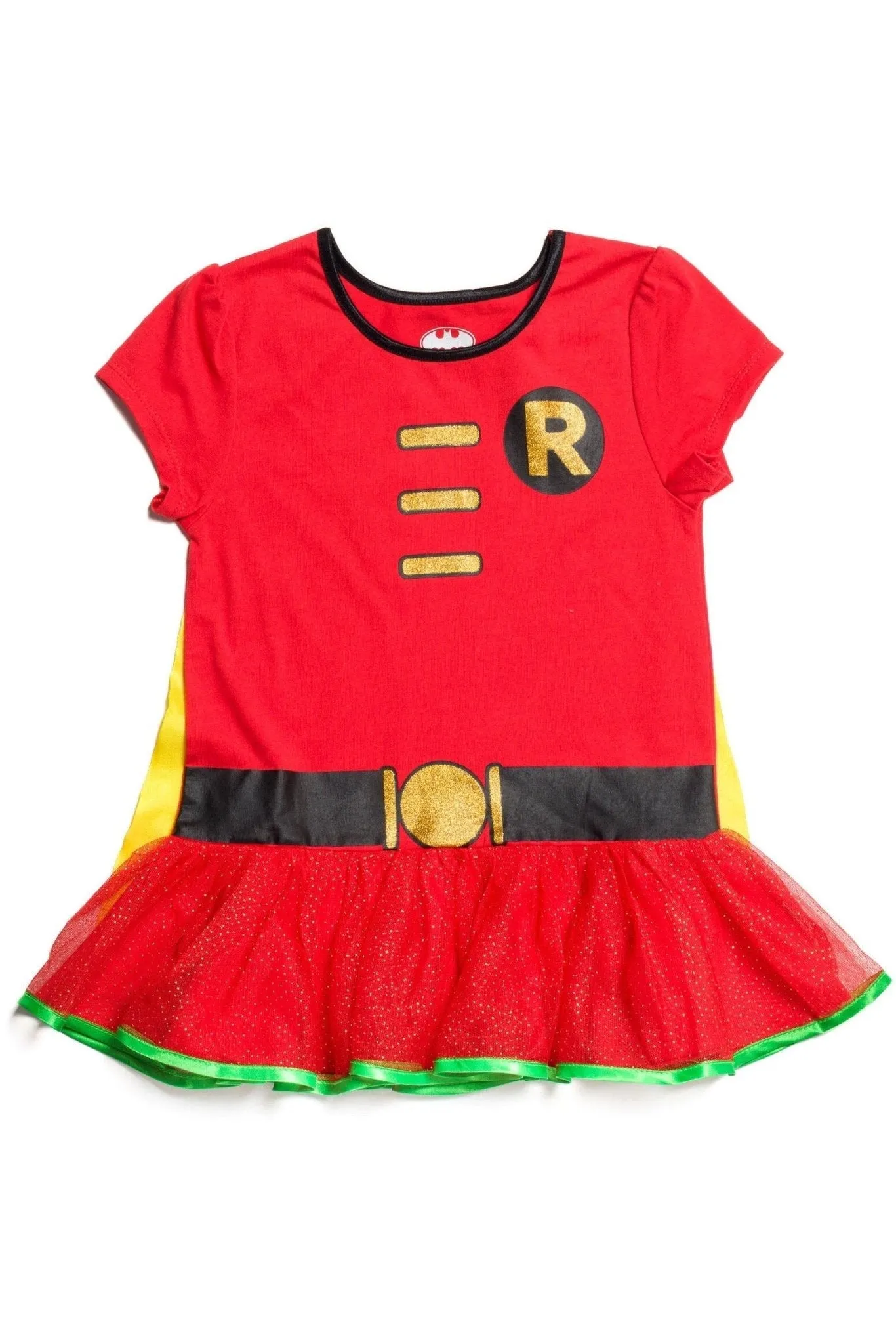 DC Comics Robin Short Sleeve T-Shirt & Leggings & Cape