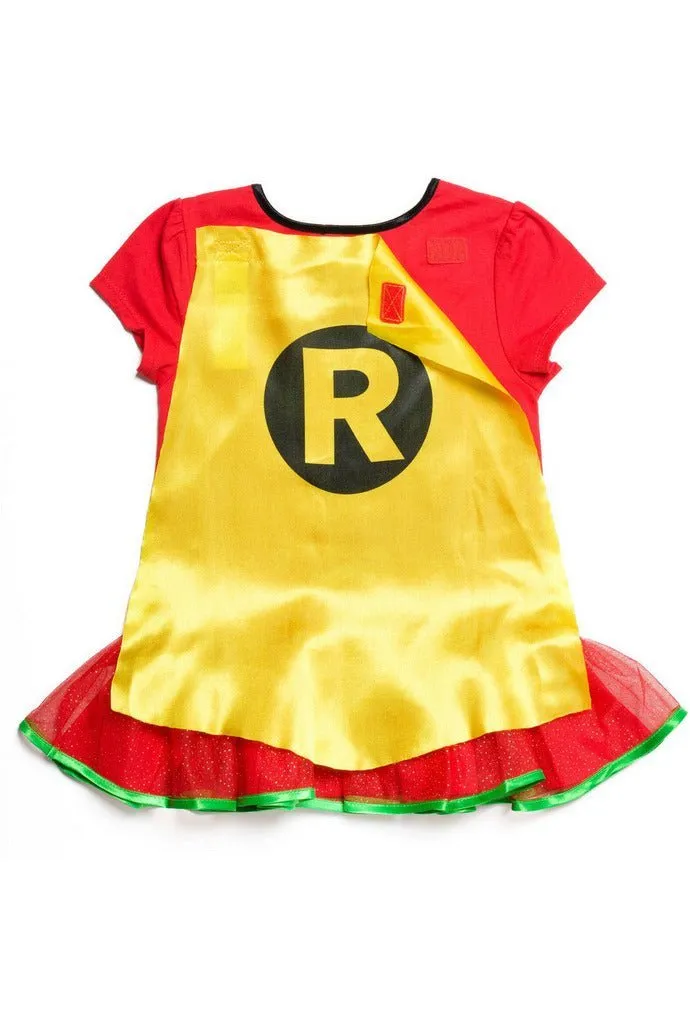 DC Comics Robin Short Sleeve T-Shirt & Leggings & Cape