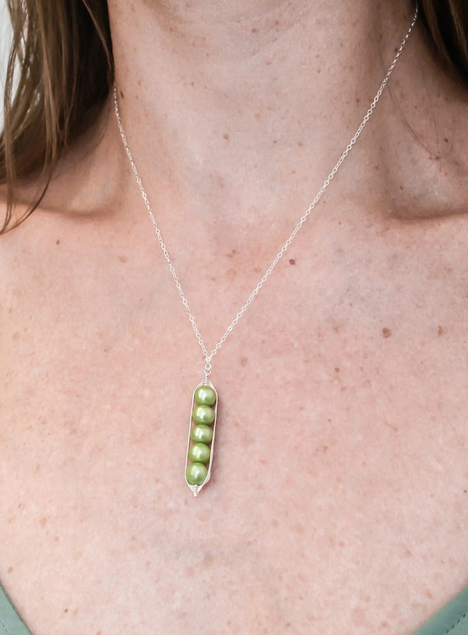 Five peas in a pod necklace  [made to order]