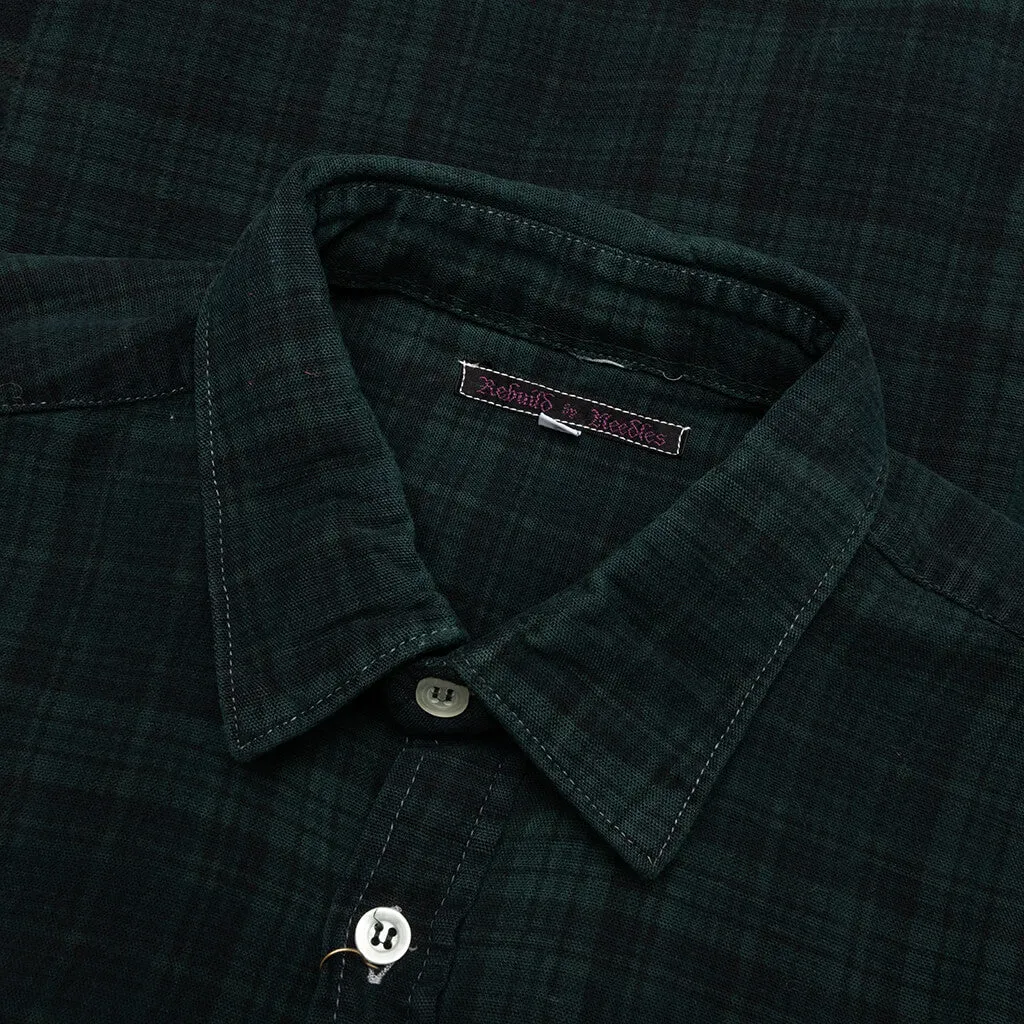 Flannel Shirt 7 Cuts Shirt Over Dye - Green