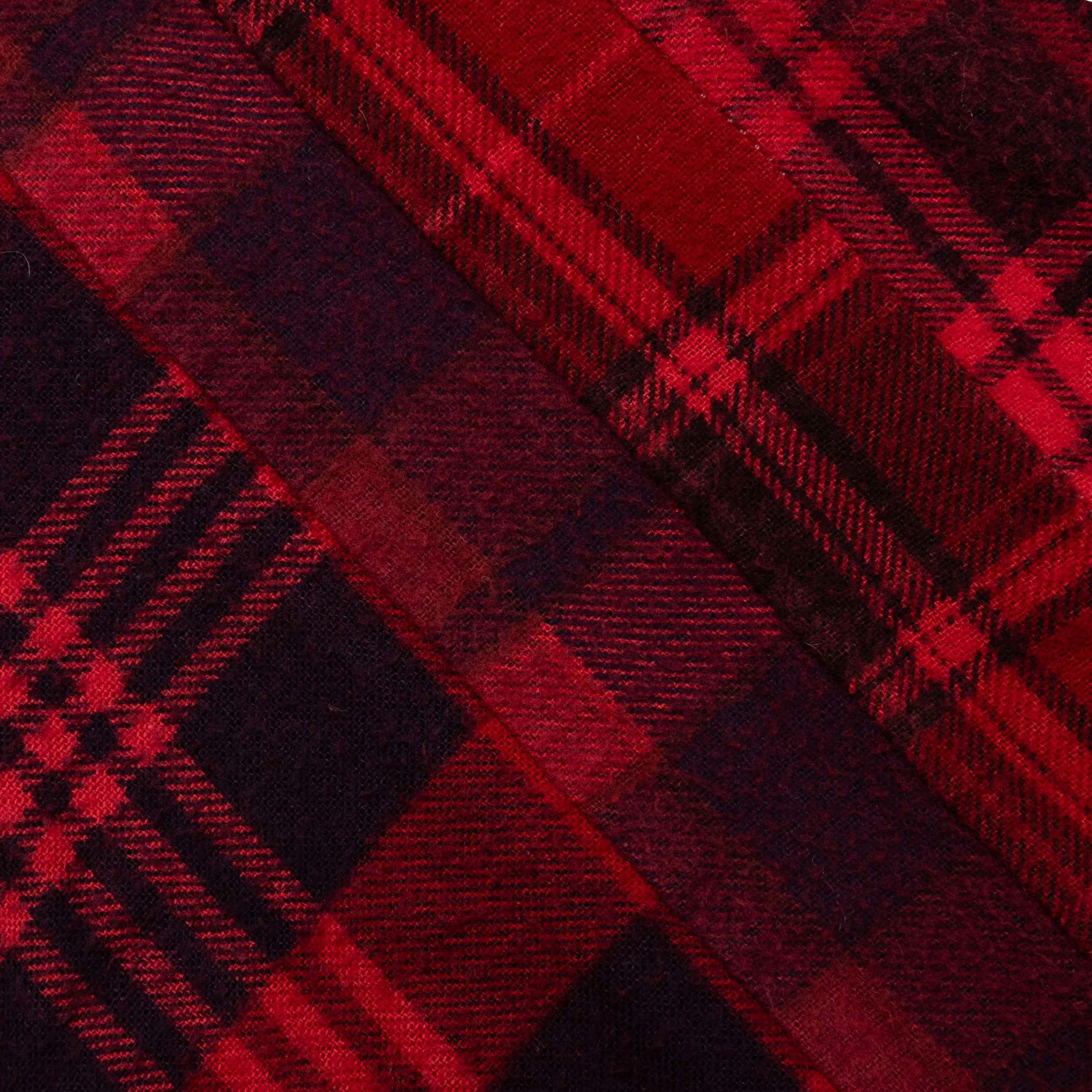 Flannel Shirt 7 Cuts Shirt Over Dye - Red