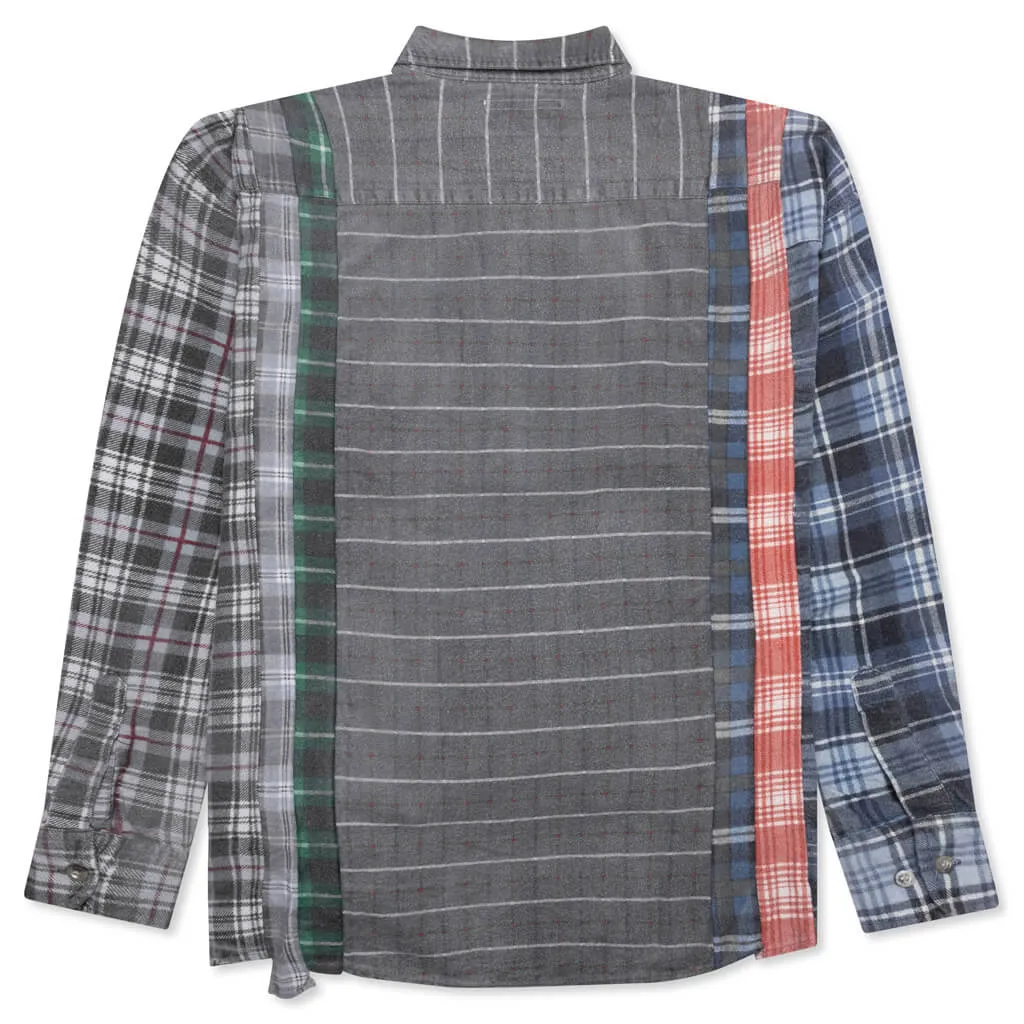 Flannel Shirt 7 Cuts Wide Reflection Shirt - Assorted