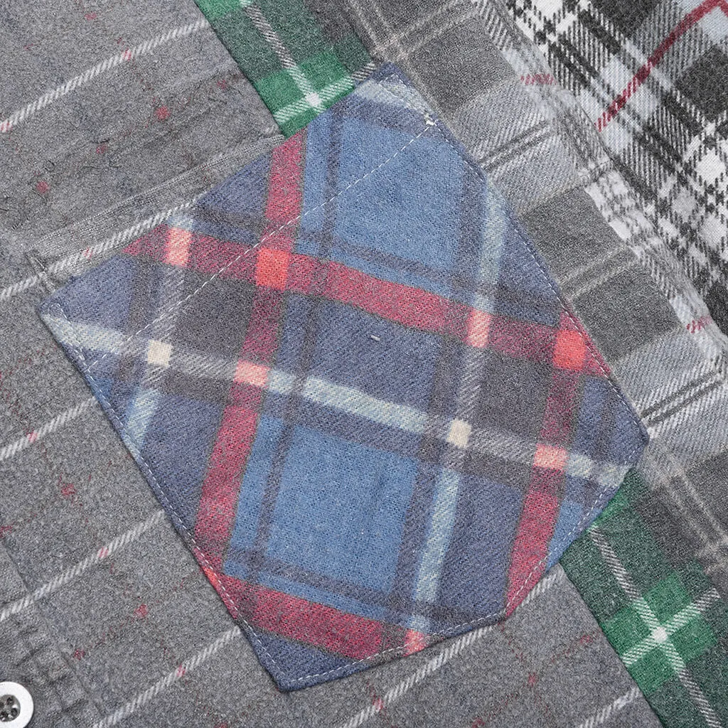 Flannel Shirt 7 Cuts Wide Reflection Shirt - Assorted