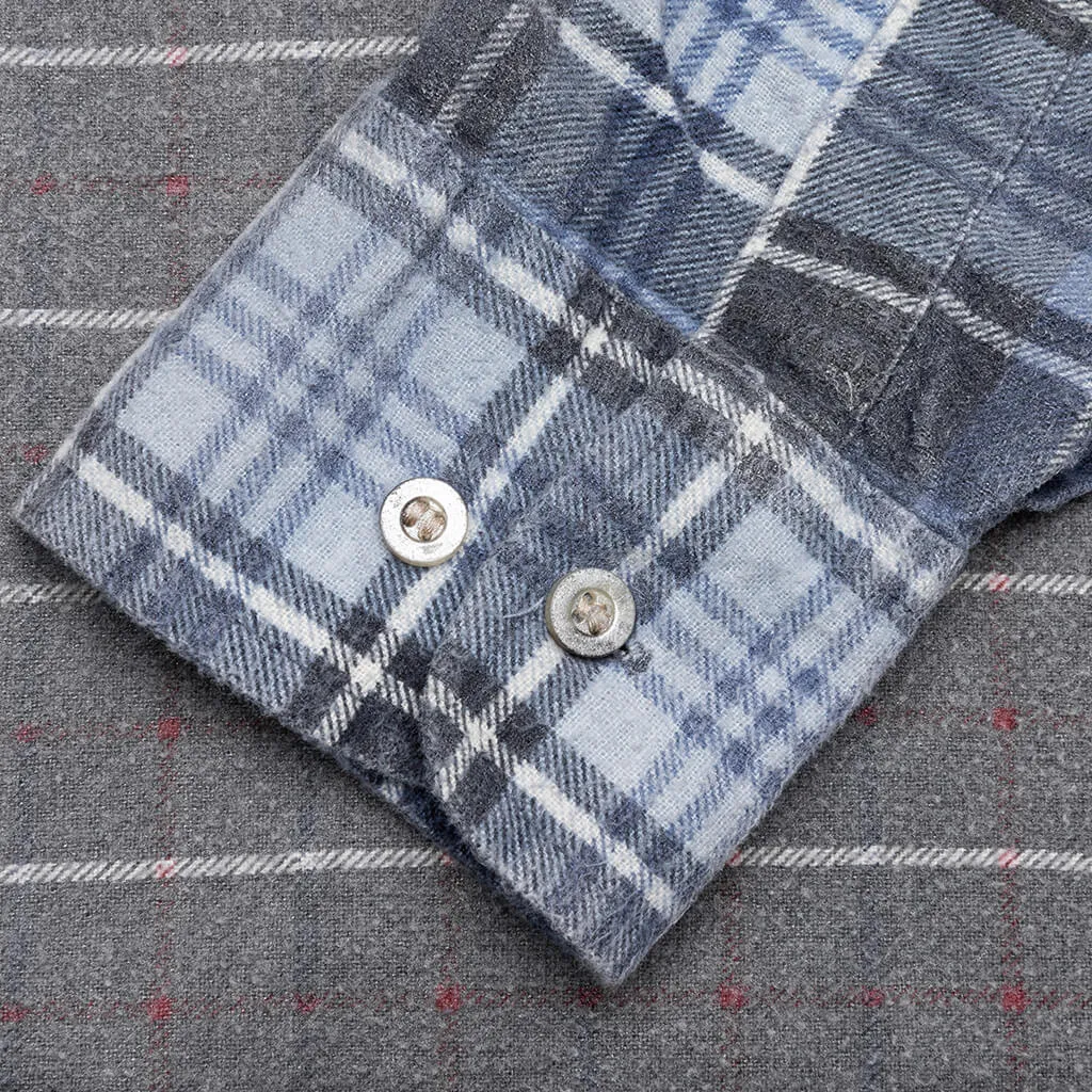 Flannel Shirt 7 Cuts Wide Reflection Shirt - Assorted