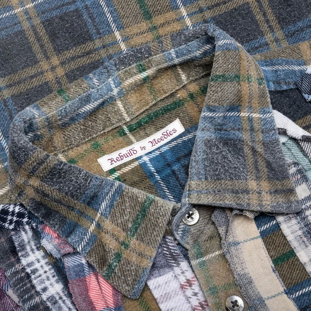 Flannel Shirt Ribbon Wide Reflection Shirt - Assorted