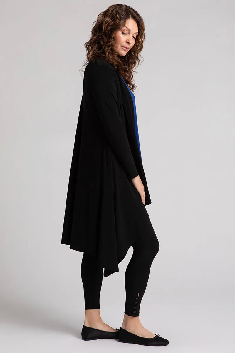 Flutter Duster Cardigan | Black