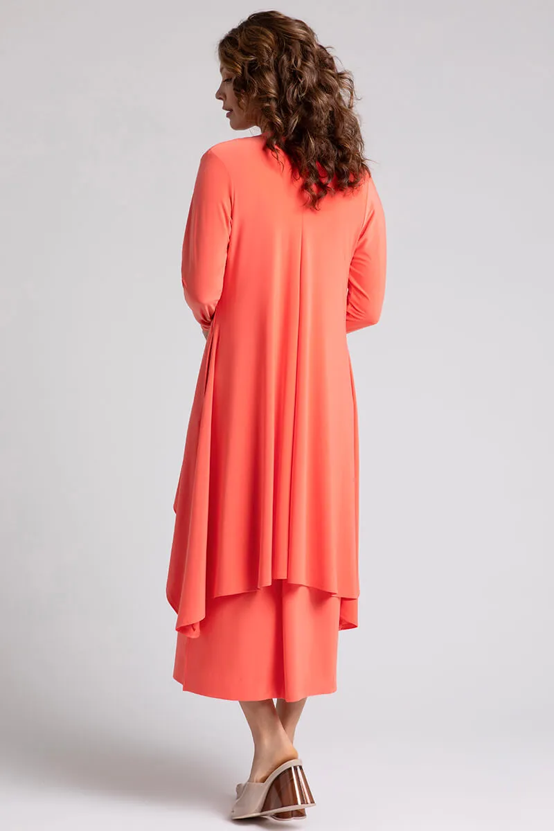 Flutter Duster Cardigan | Coral