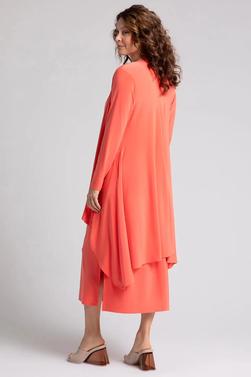 Flutter Duster Cardigan | Coral