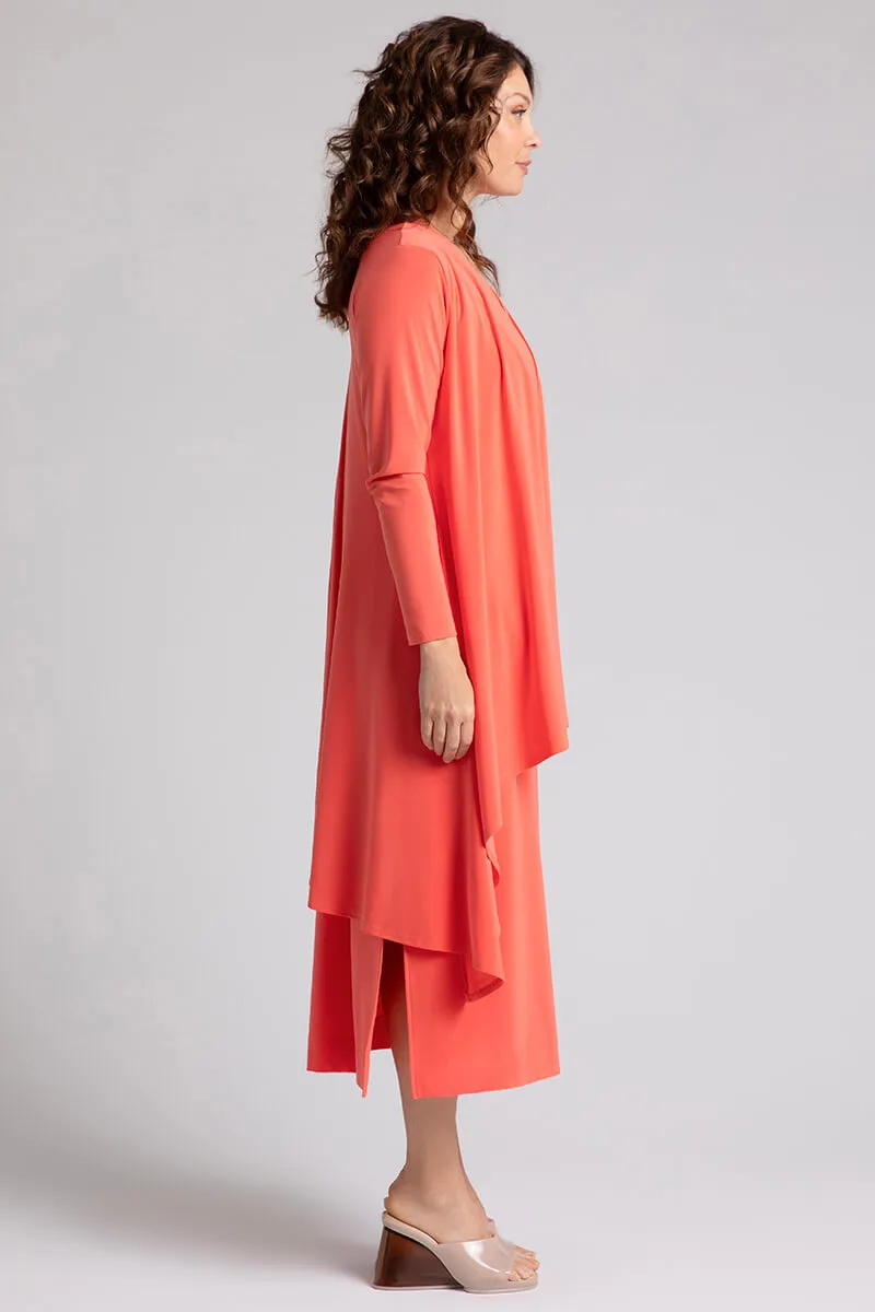 Flutter Duster Cardigan | Coral