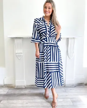 Geometric Shirt Dress