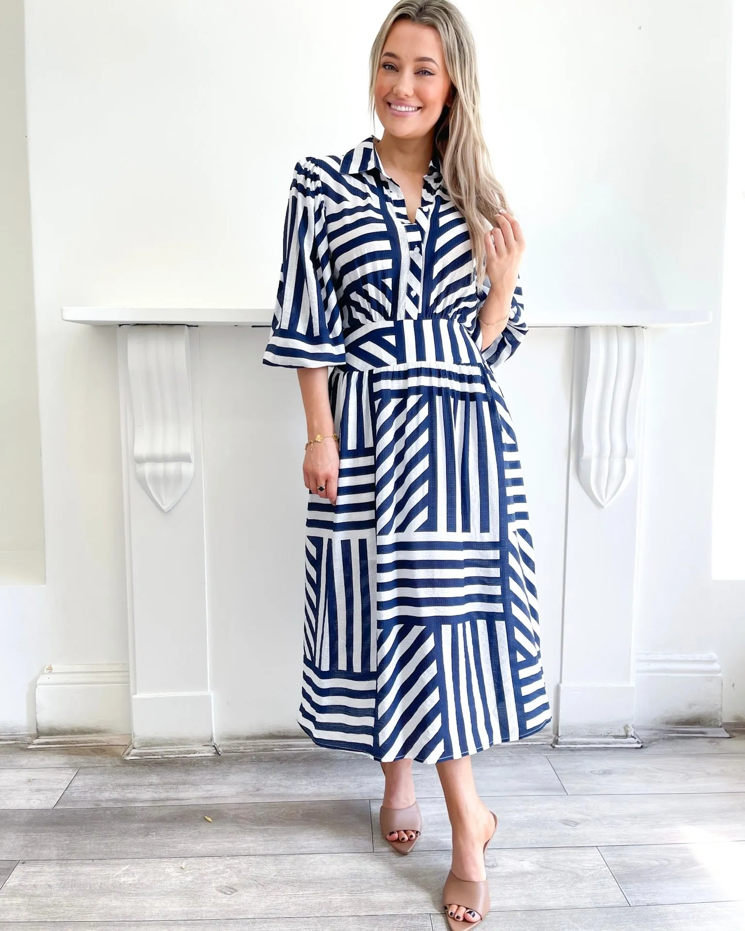 Geometric Shirt Dress