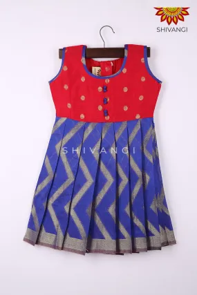 Girl Blue Lighting Baby Frock