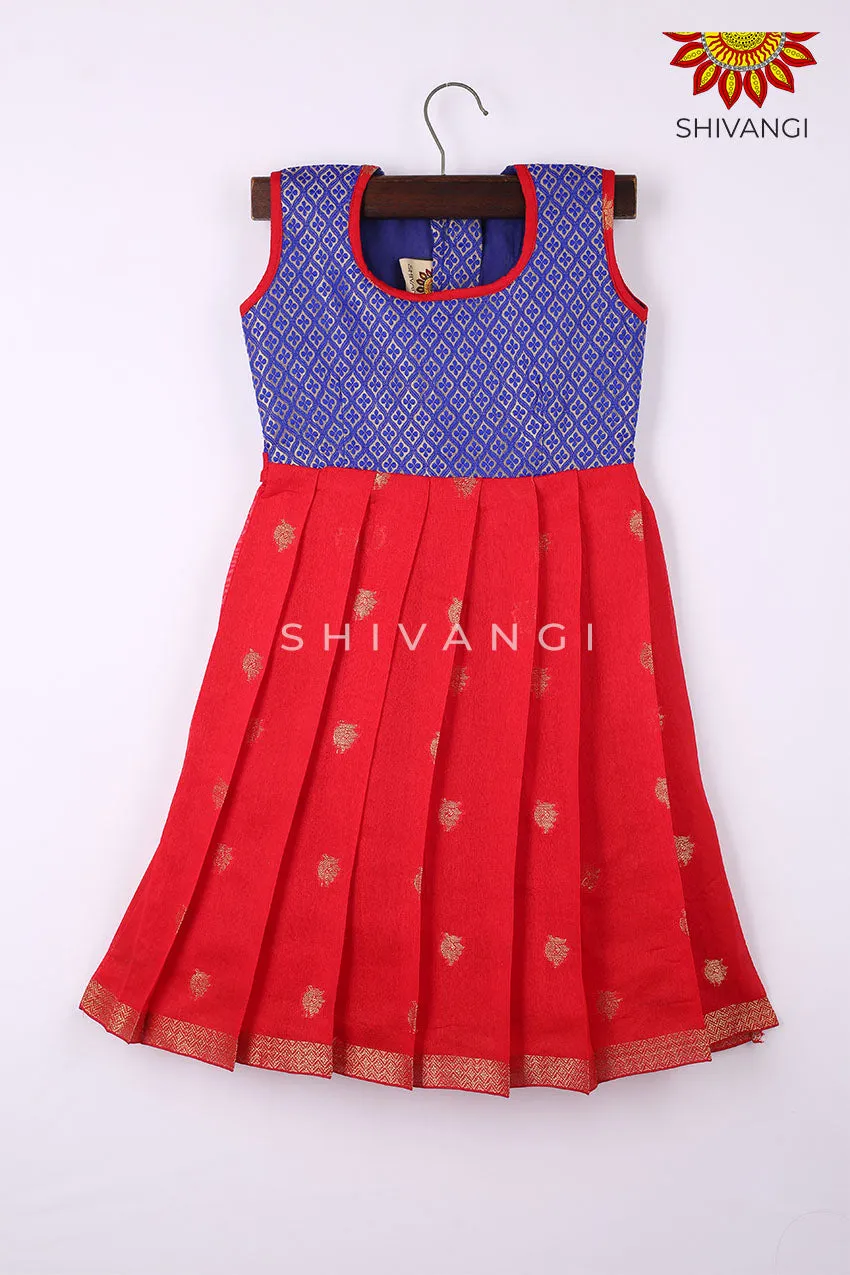 Girl May Red Flower Baby Frock