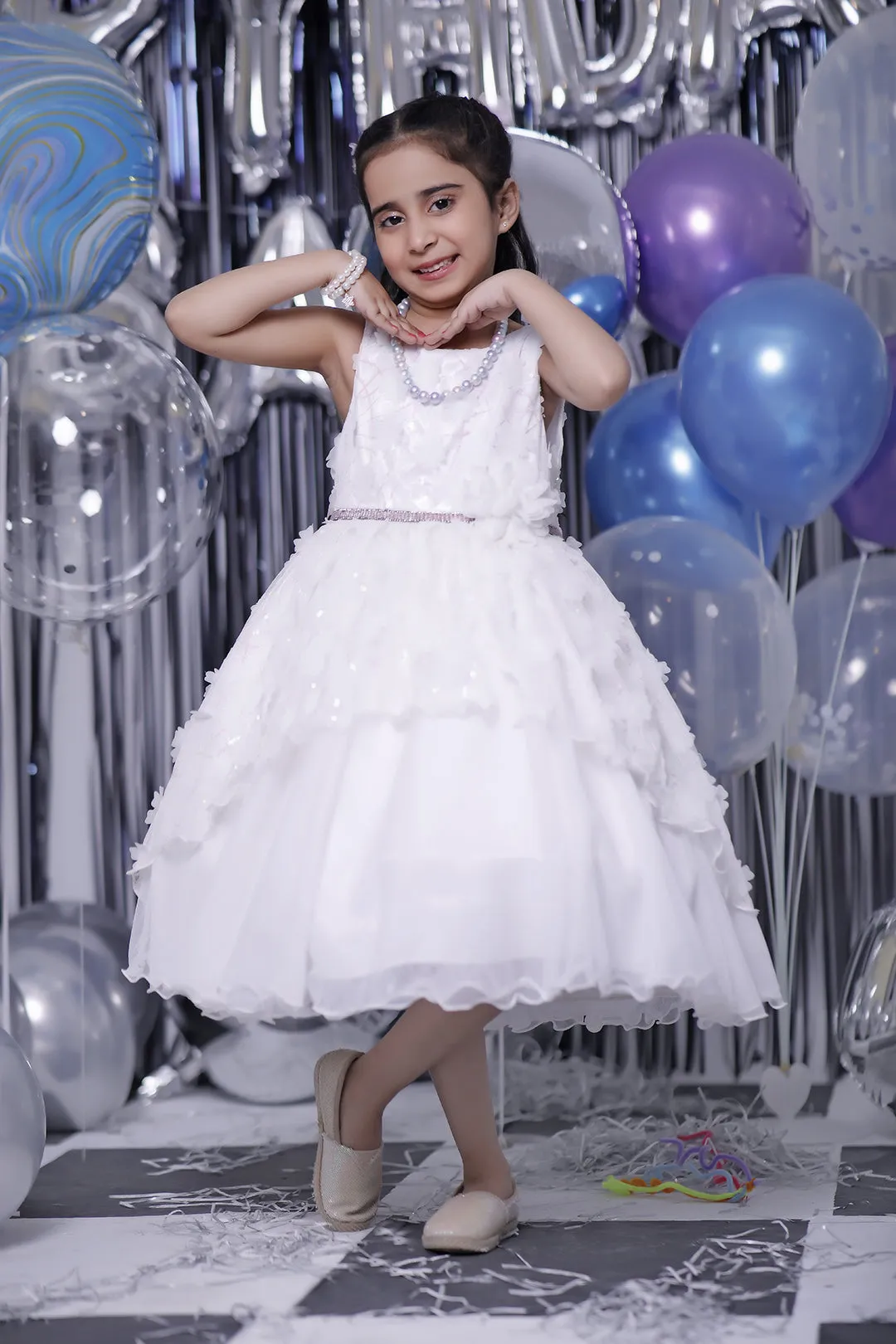 Glitter Net Layered Frock | BIRTHDAY BASH | F2075