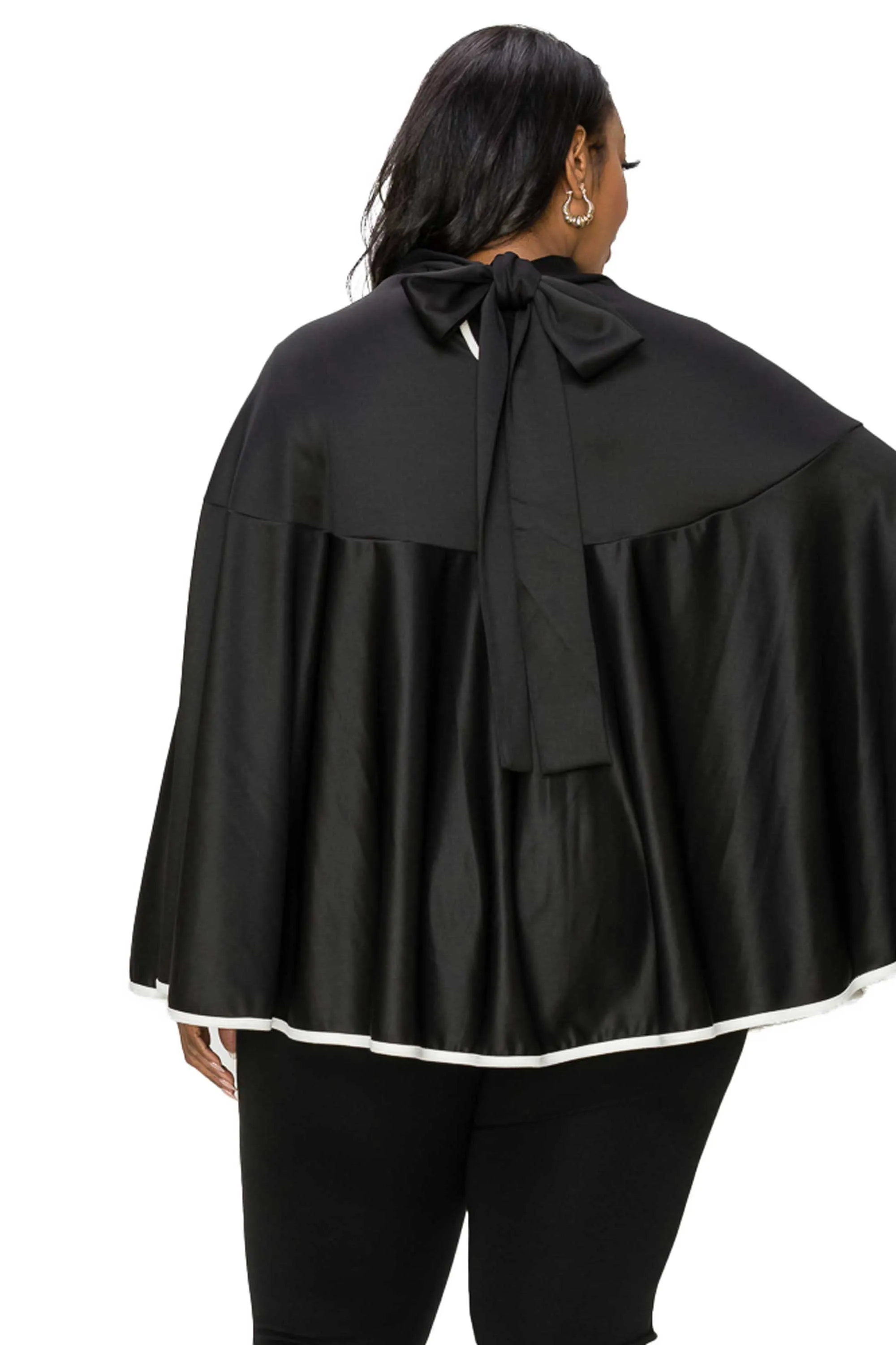 Kadra Cape w/ Ribbon Accent