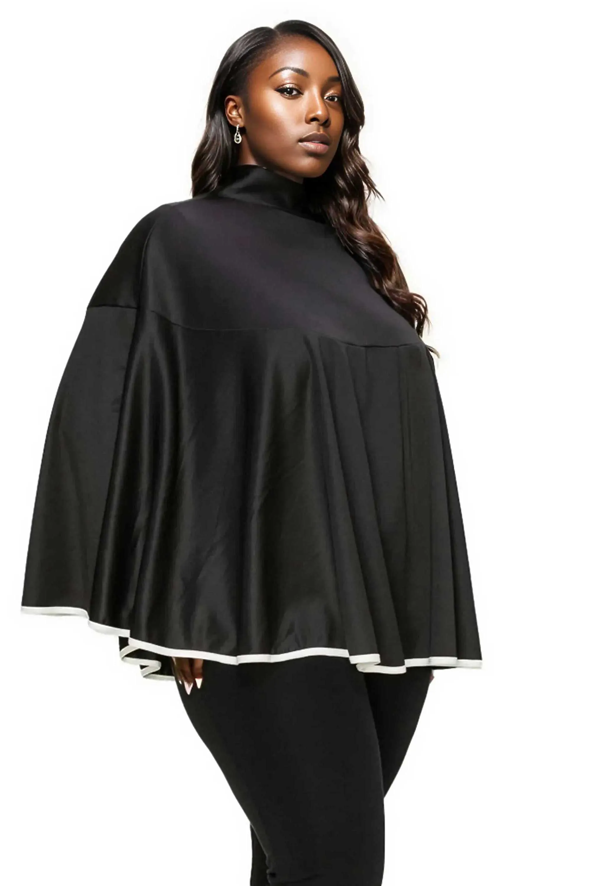 Kadra Cape w/ Ribbon Accent