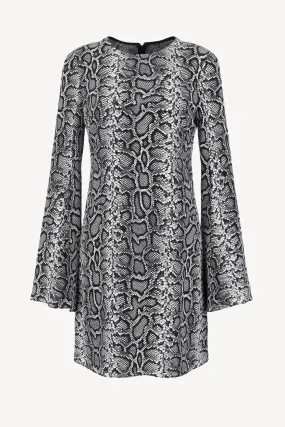 Kleid Snake Cape in Schwarz/Weiß