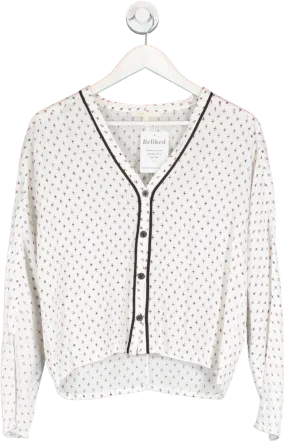 Maje White Printed Blouse UK S