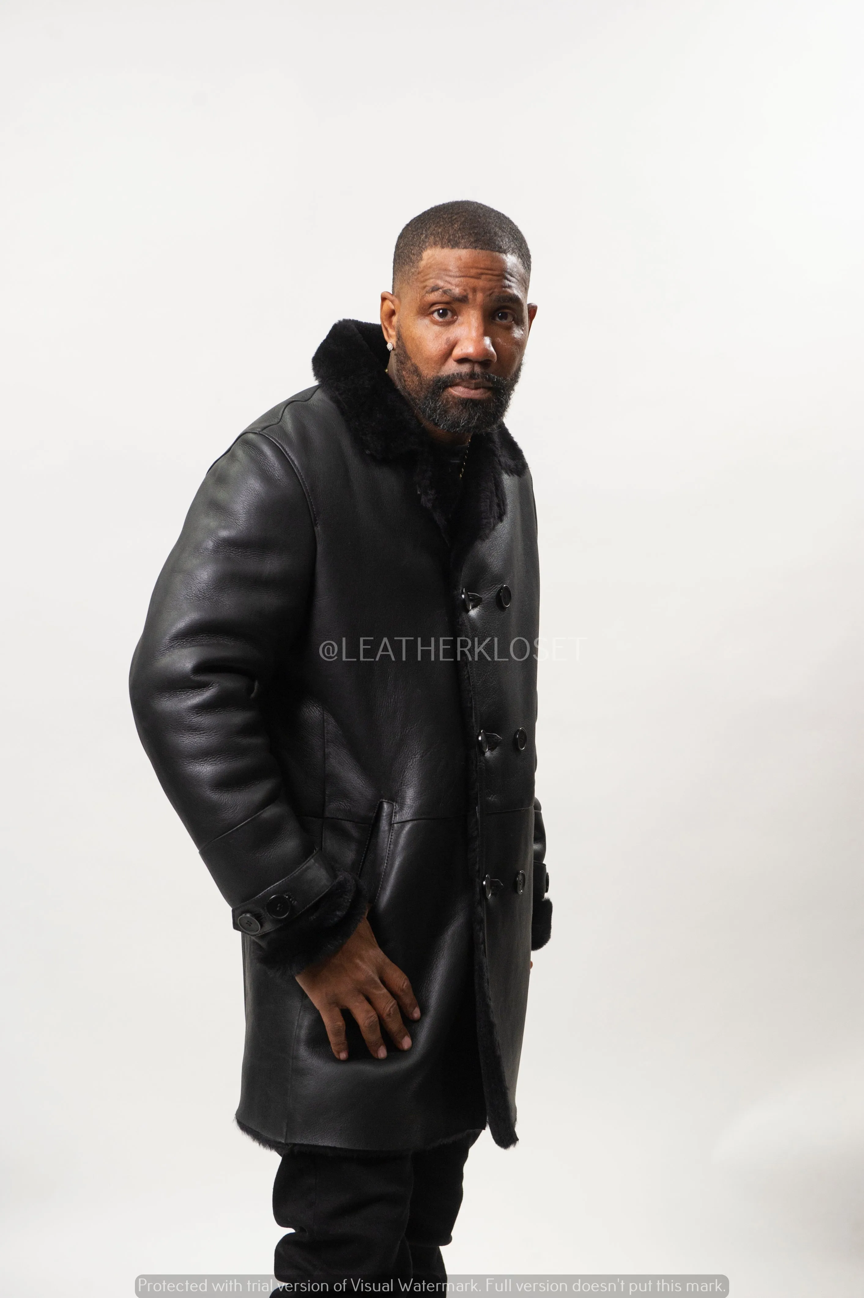 Men's London Shearling Jacket [Black]