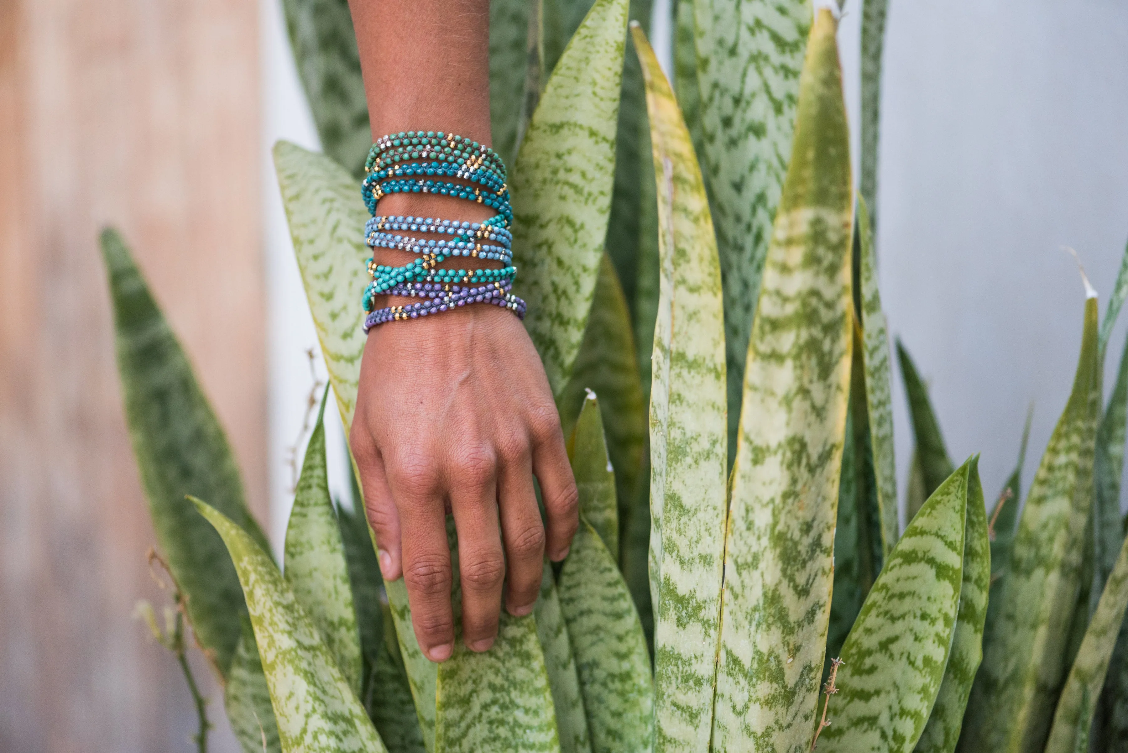 Meridian Wrap Bracelet - Aqua