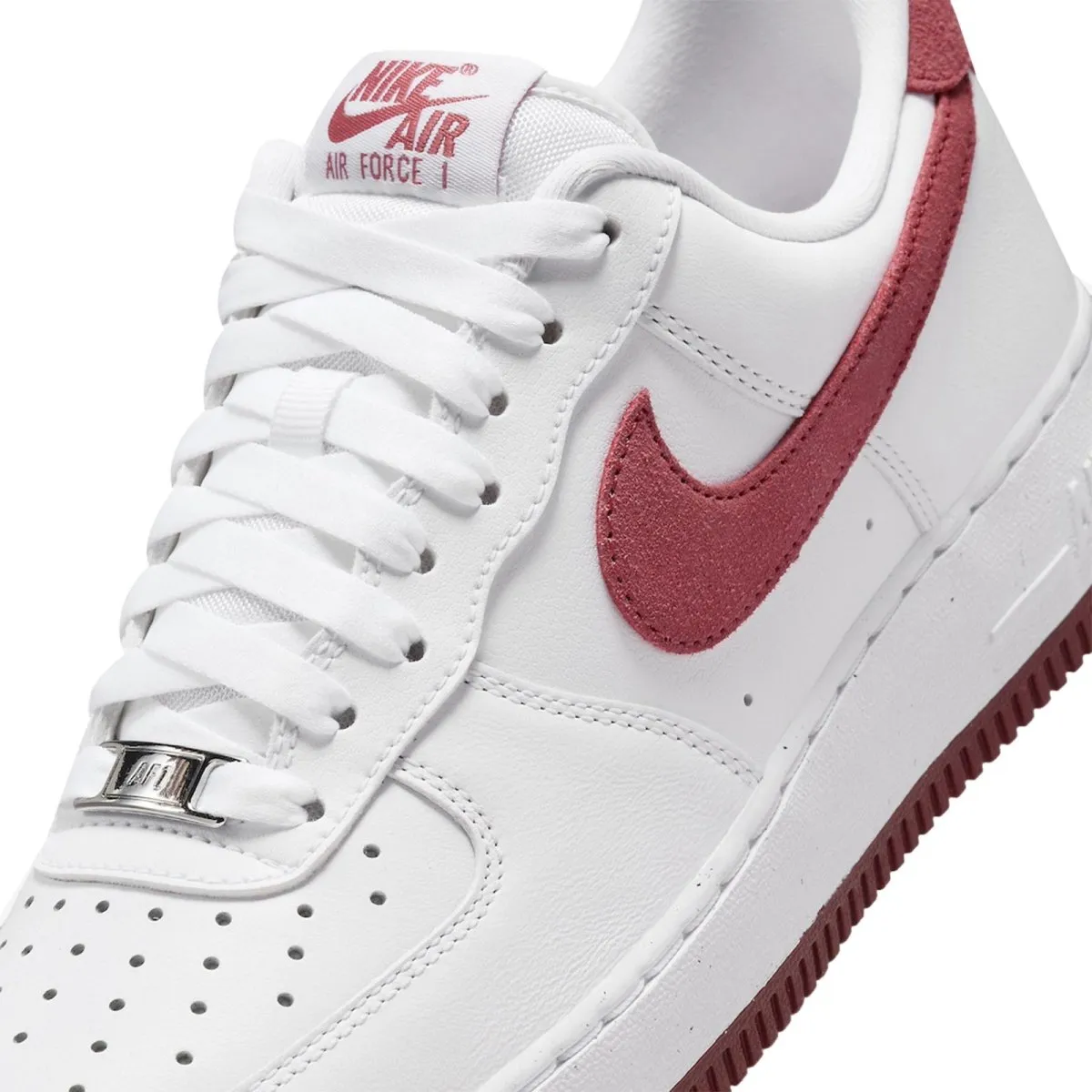 Nike Women's Air Force 1 White Adobe/Team Red/Dragon Red