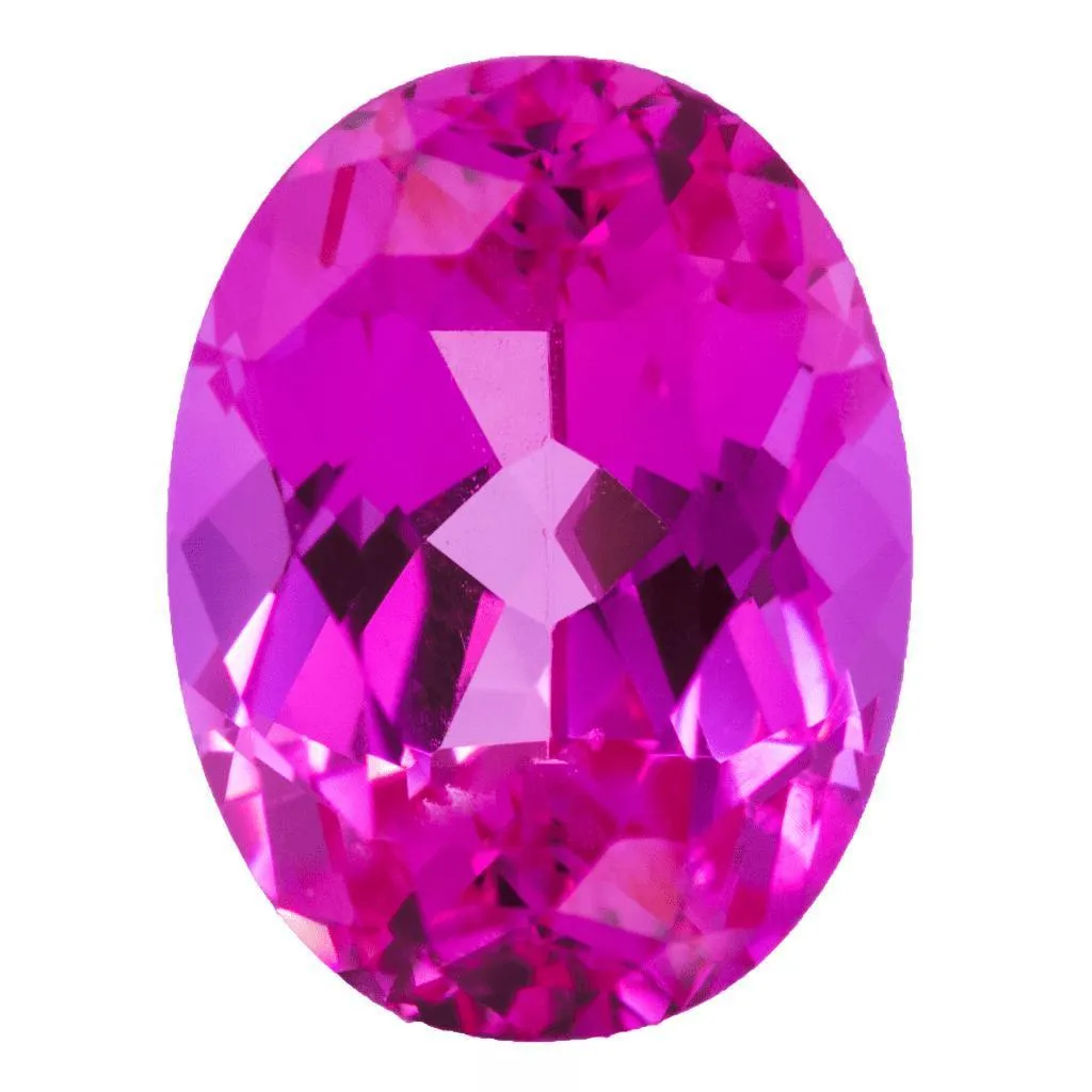 Oval FAB Lab-Grown Pink Sapphire Gems