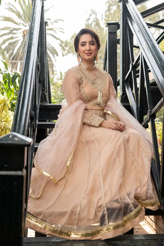 PEACH BLUSH (Frock & Dupatta)