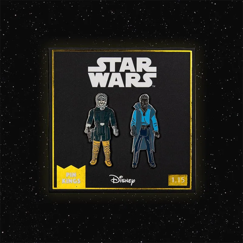 Pin Kings Star Wars Enamel Pin Badge Set 1.15 – Han Solo (Hoth Outfit) and Lando Calrissian