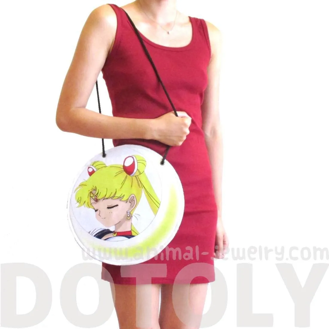 Sailor Moon Princess Serenity Usagi Guardian Print Vinyl Cross Body Bag | DOTOLY