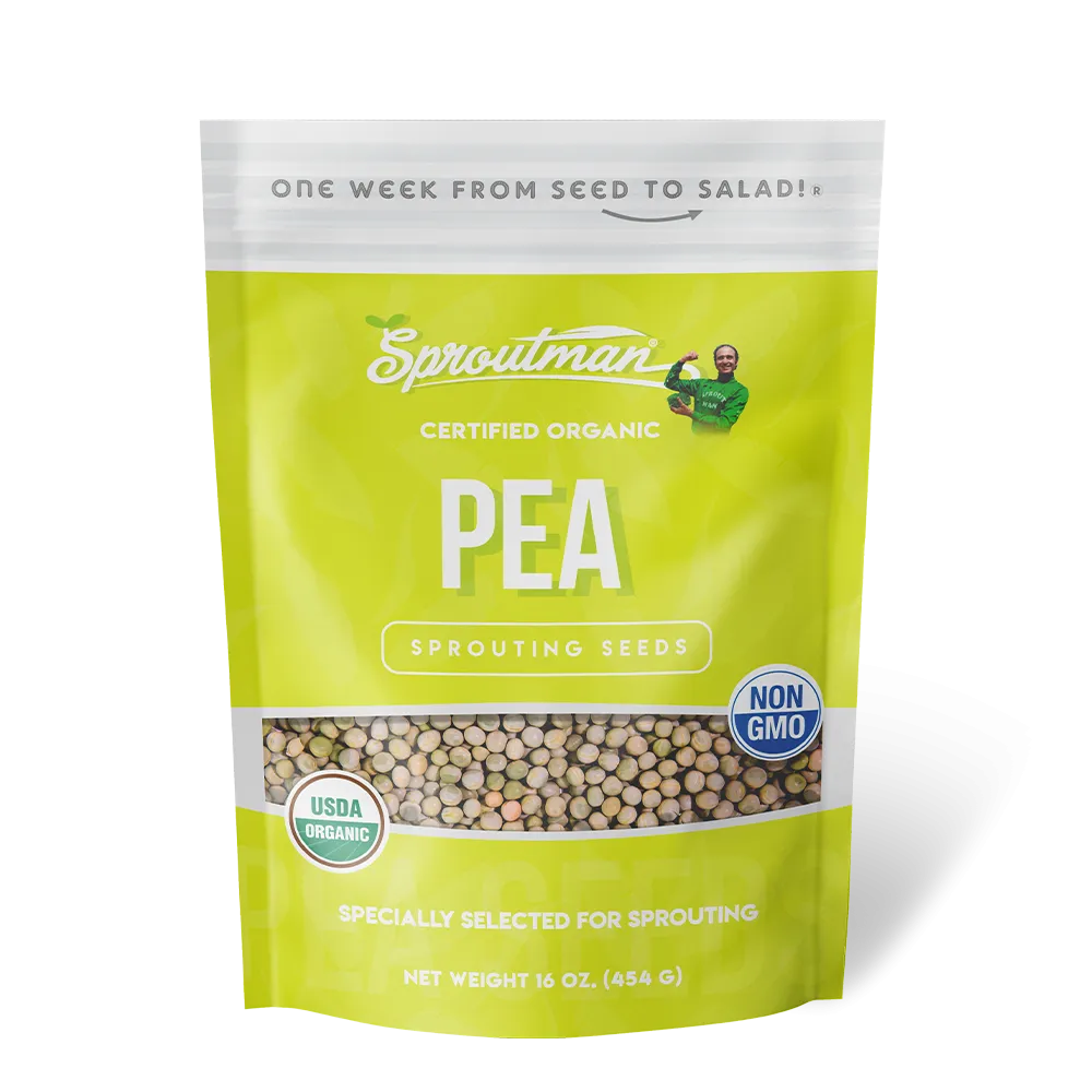 Sproutman Organic Pea Sprouting Seeds (16 oz)